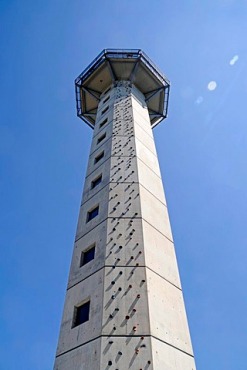 Climbing wall, climbing tower, Hochheideturm Tower, observation tower, Ettelsberg, Willingen, Upland, Hochsauerland, Sauerland, Hesse, Germany, Europe